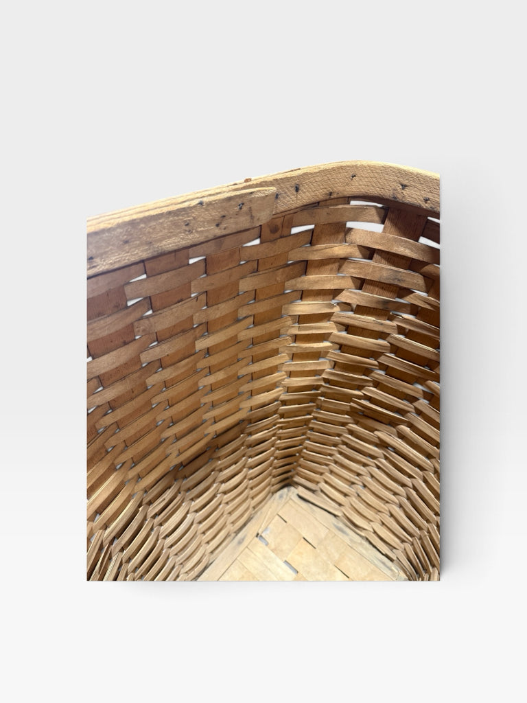 ATQ handwoven wood splint basket