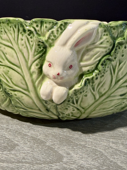 Bunny bowl, 13"W x 13"D x 5"H