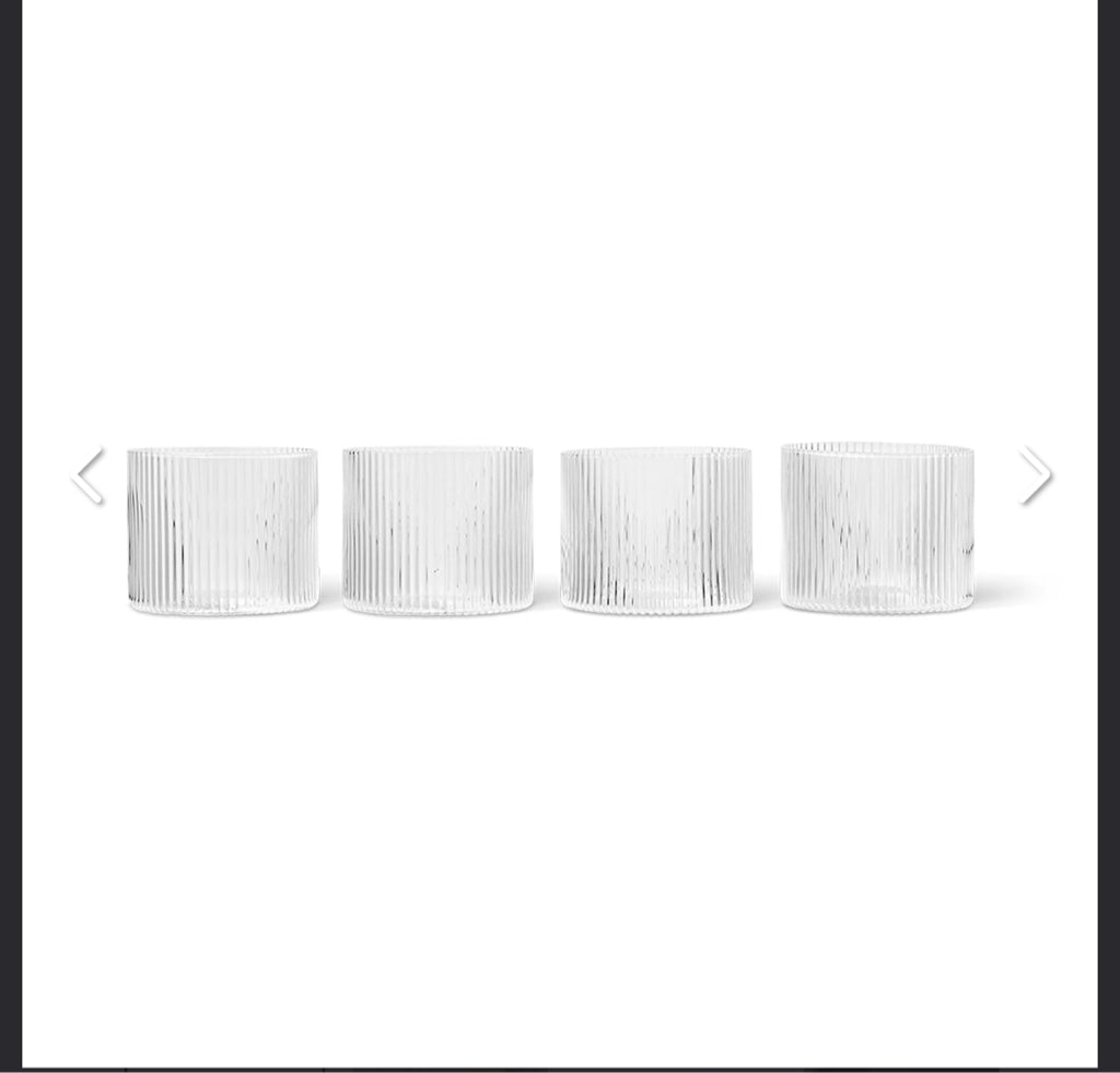 SET of 4 Ripple low glasses