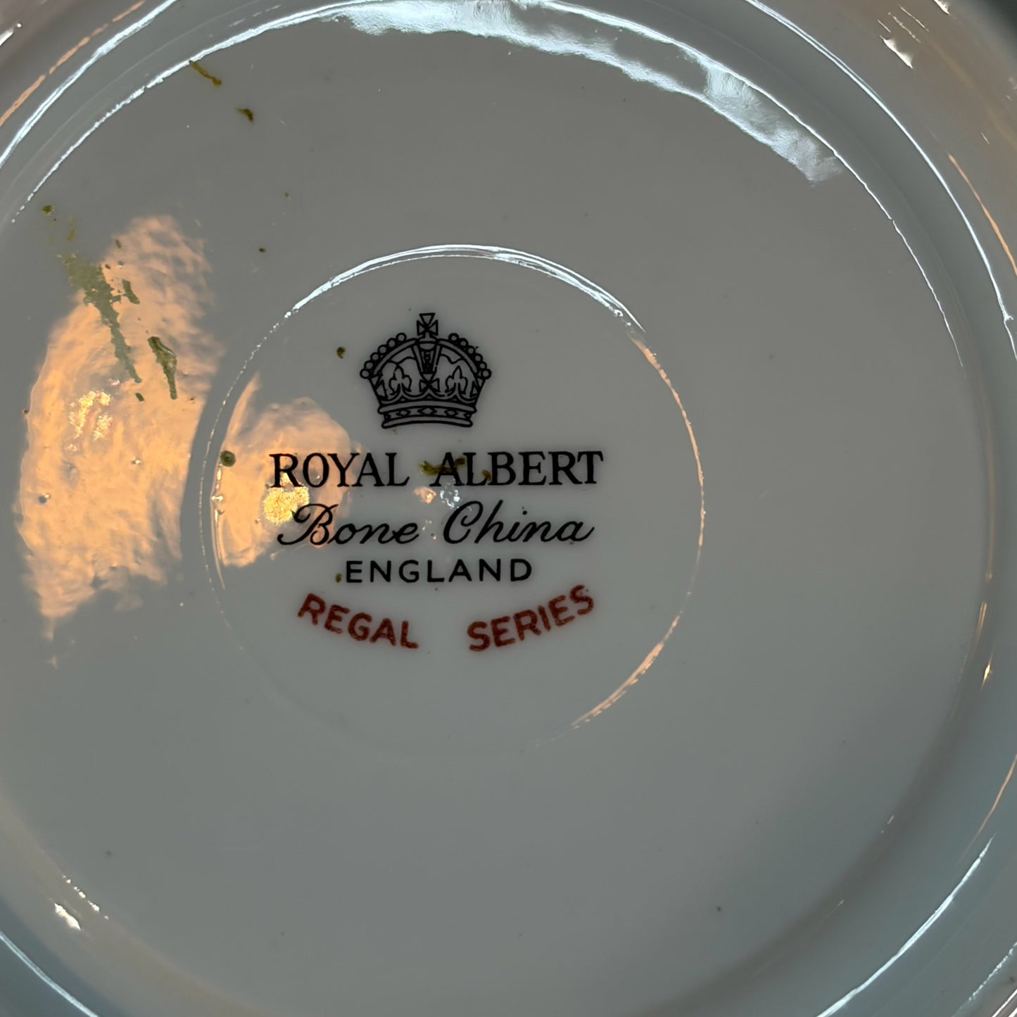Royal Albert Bone China Regal Series Cup & Saucer w/Stand, 3"H x 5.5"Dia