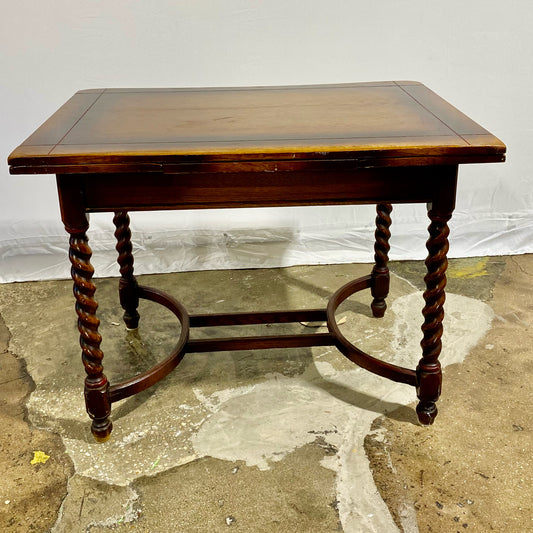 Vintage Barley Twist Extendable Table, 40"W x 28"D x 30"H