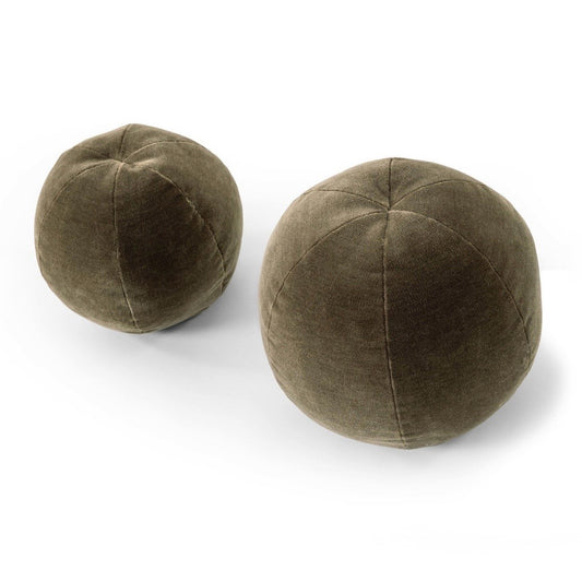 Balle Pillow (Set of 2), Monte Olive, 12"W x 12"H x 11"D
