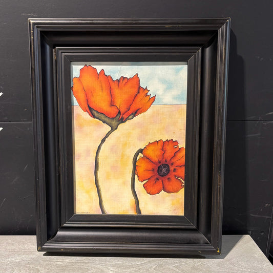 Framed "Poppin' Up" Print by Phyl Schock 19" W x 2.5" D x 23" H