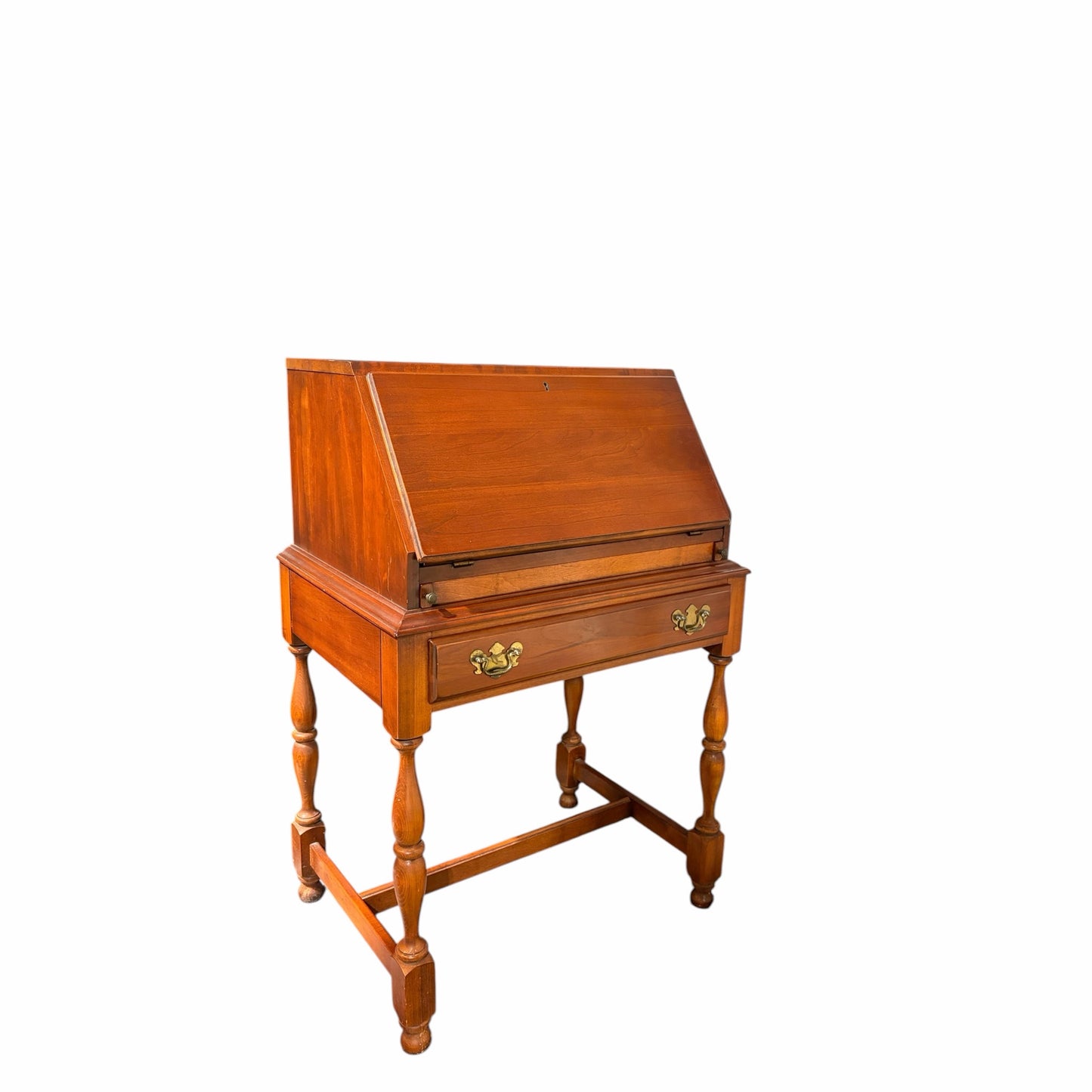 VTG Slant Front Writing Desk, Cherry, 27"W x 19"D (29") x 40"H