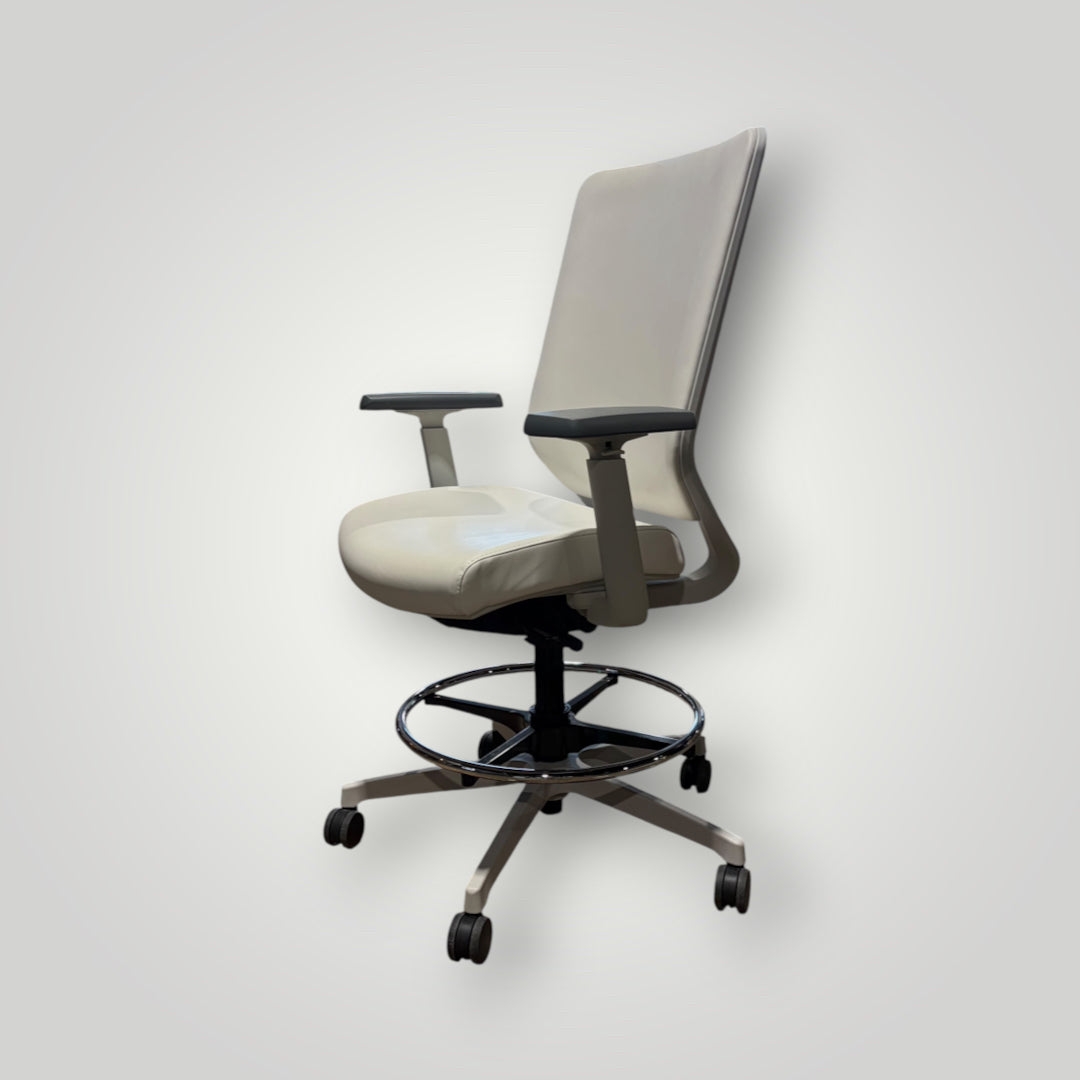 White Genus Adjustable Office Chair by OFS, 27"W x 20"D x Adj.Height