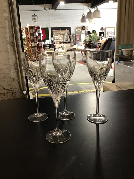 SET Of Four Davinci Crystal Wine Glasses 9.5" H x 3" W