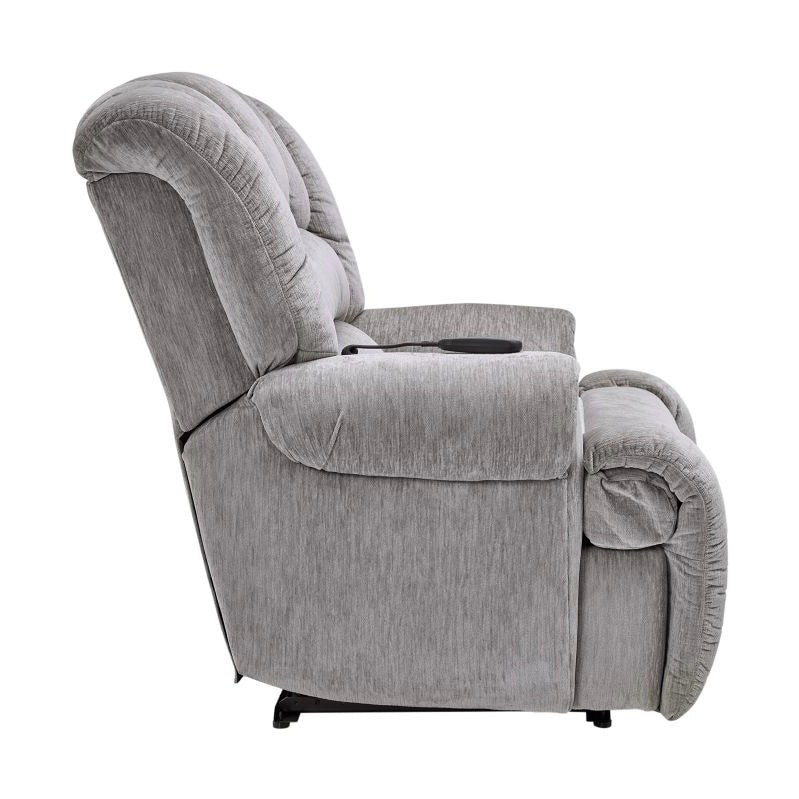 Motion Ease King Comfort Power Recliner, Light Grey, 45" W x 47" D x 48" H
