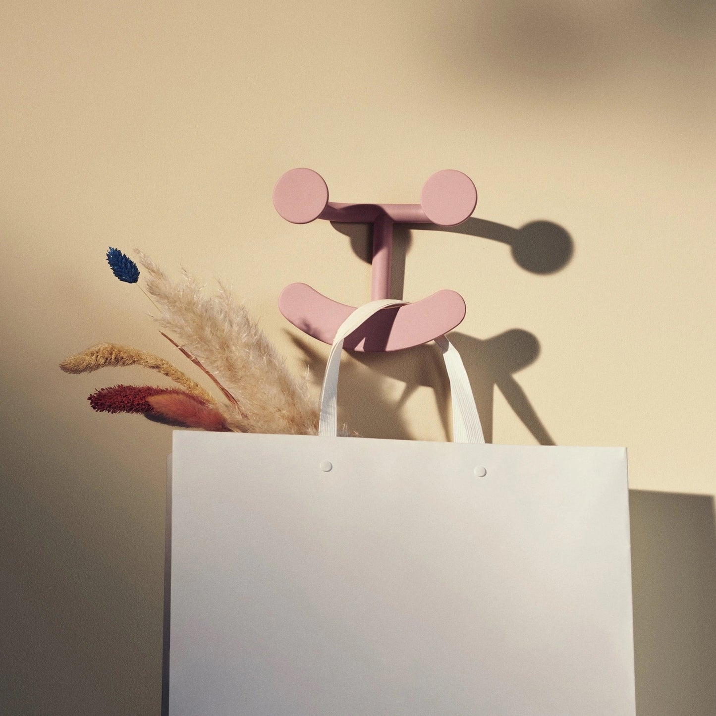 Fritz Hansen Happy Hook, Blush, 5.9" W x 2.5" D x 5.1" H, Power Coat Metal