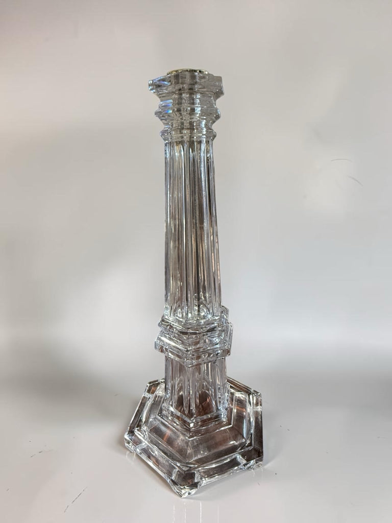 Crystal column table lamp, 30"H