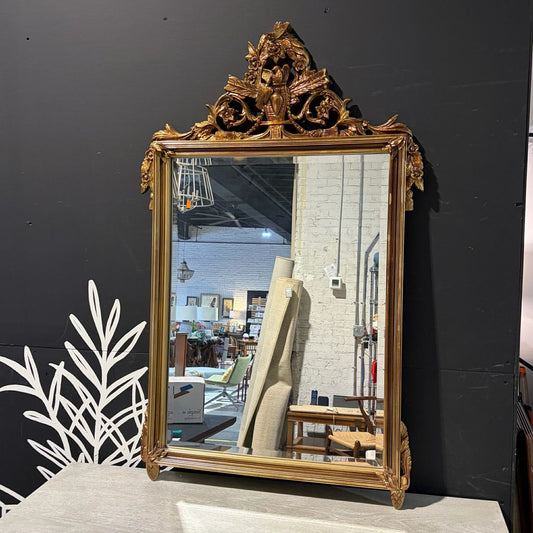 Gold Louis XVI Style Mirror, 48"H x 29"W