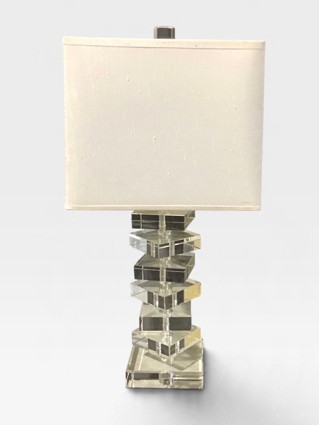 Robert Abbey Stacked Glass Table Lamp 11"W x 11"D x 22.5"H