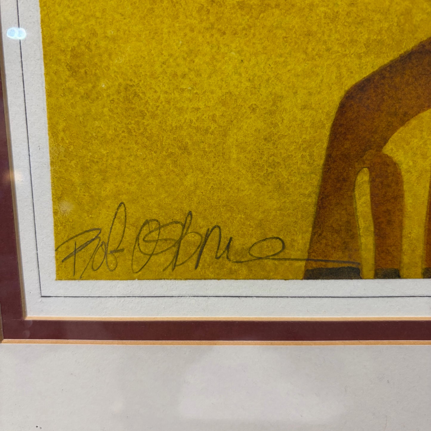 Bob Osborne Framed Original Watercolor 31" W x 28" H