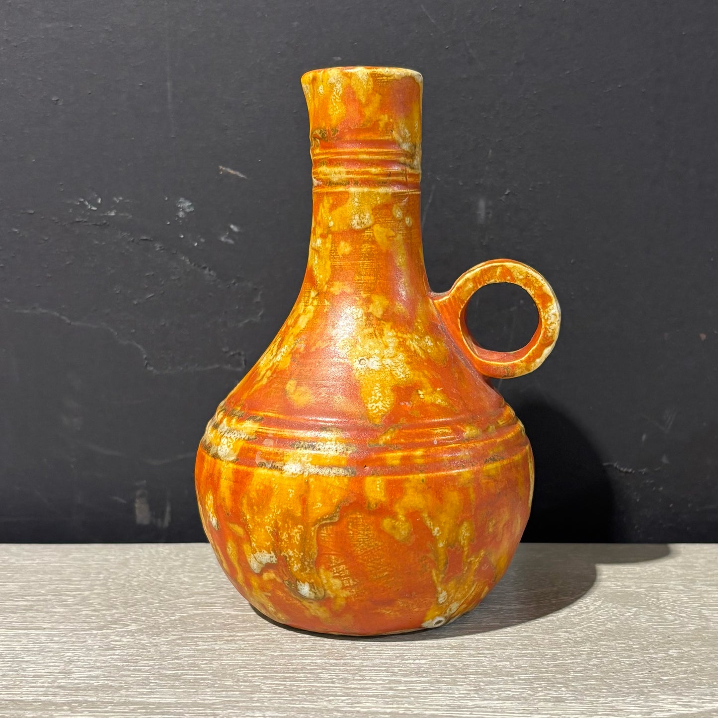 MCM Lava Glaze Pitcher/Vase 4.5" W 5" D x 6.5" H