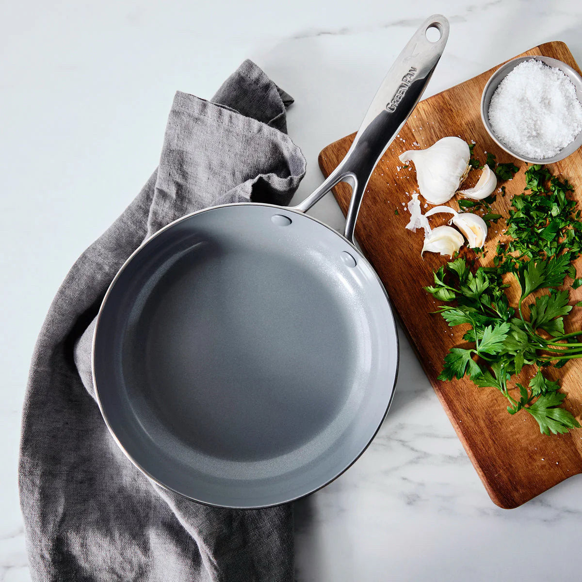 Greenpan Valencia Pro 8" Frypan, Stainless Steel & Ceramic Nonstick Coating