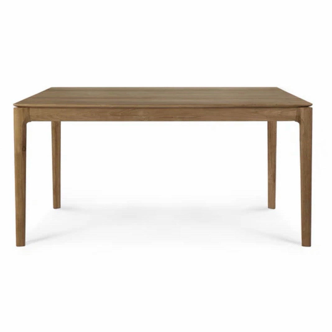Bok Dining Table Solid Oak, Teak Finish, Small: 63"W x 31.5" D x 29.9" H