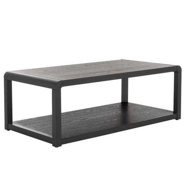 NIB Omara 2 Tier Coffee Table, black, 44.6"L X 23.8"W X 15.8"H