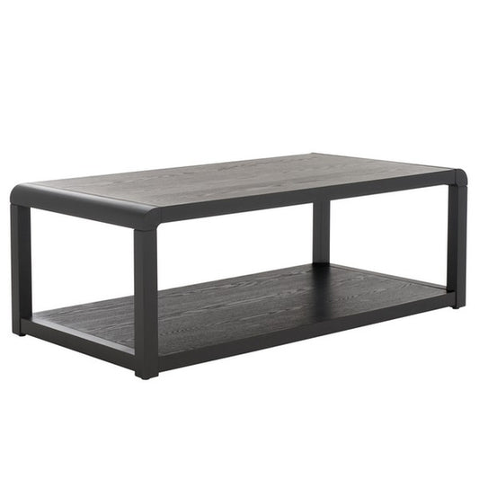 NIB Omara 2 Tier Coffee Table, black, 44.6"L X 23.8"W X 15.8"H
