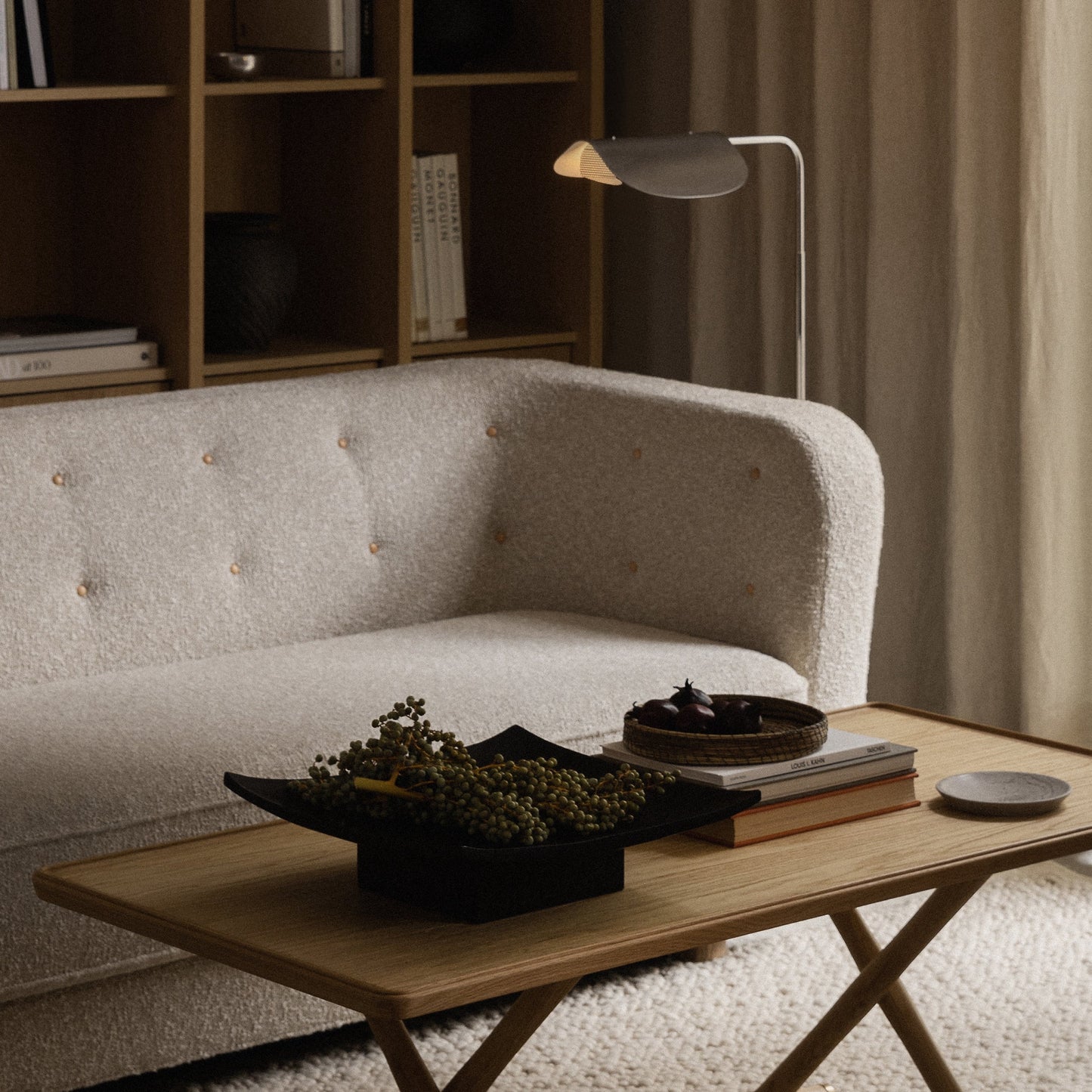 Audo Copenhagen Relevé Platter, Dark Brown, Acacia Wood, 7.9" W x 15.7" D x 4.7"