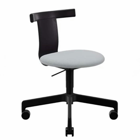 Jiro Swivel Upholstered Chair, 002 Intaglio & Black, 29.7"W x 16.3"D x 39"H