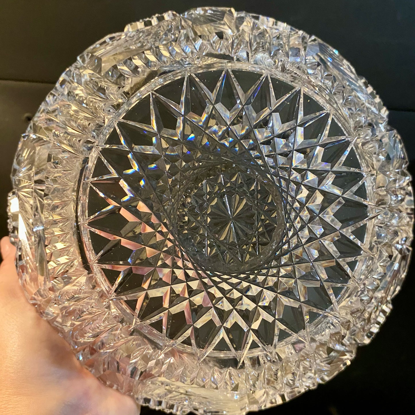 Vintage Crystal Bowl, 8"D x 3"H (AS IS)