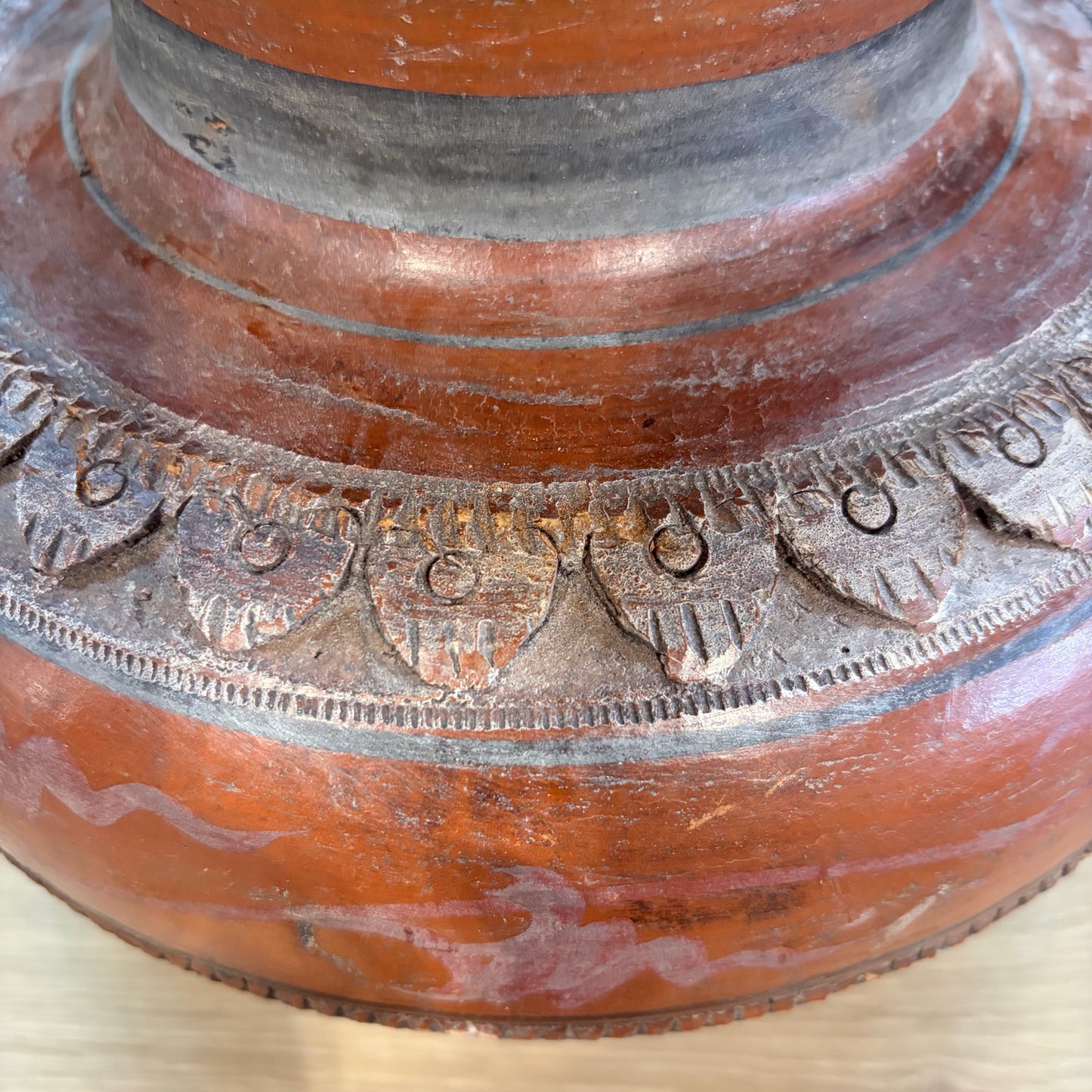 Terracotta Art Vase 10"H x 11"Dia