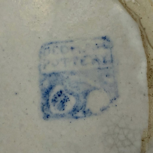 Vintage Dedham Pottery Snow Trees Plate, 8.5"Dia x 1"D