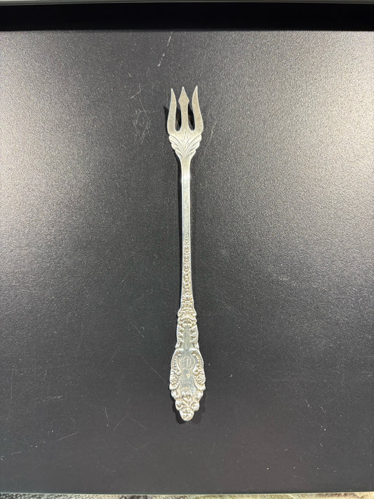 Sterling Silver Pickle Fork, mono, 6" L x .75" W