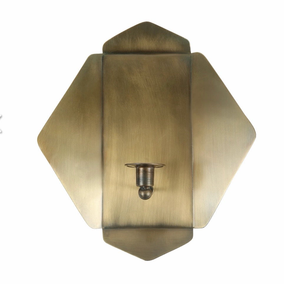 Quatrefold Candle Wall Sconce, 12.8"W x 14"H x 3.5"D