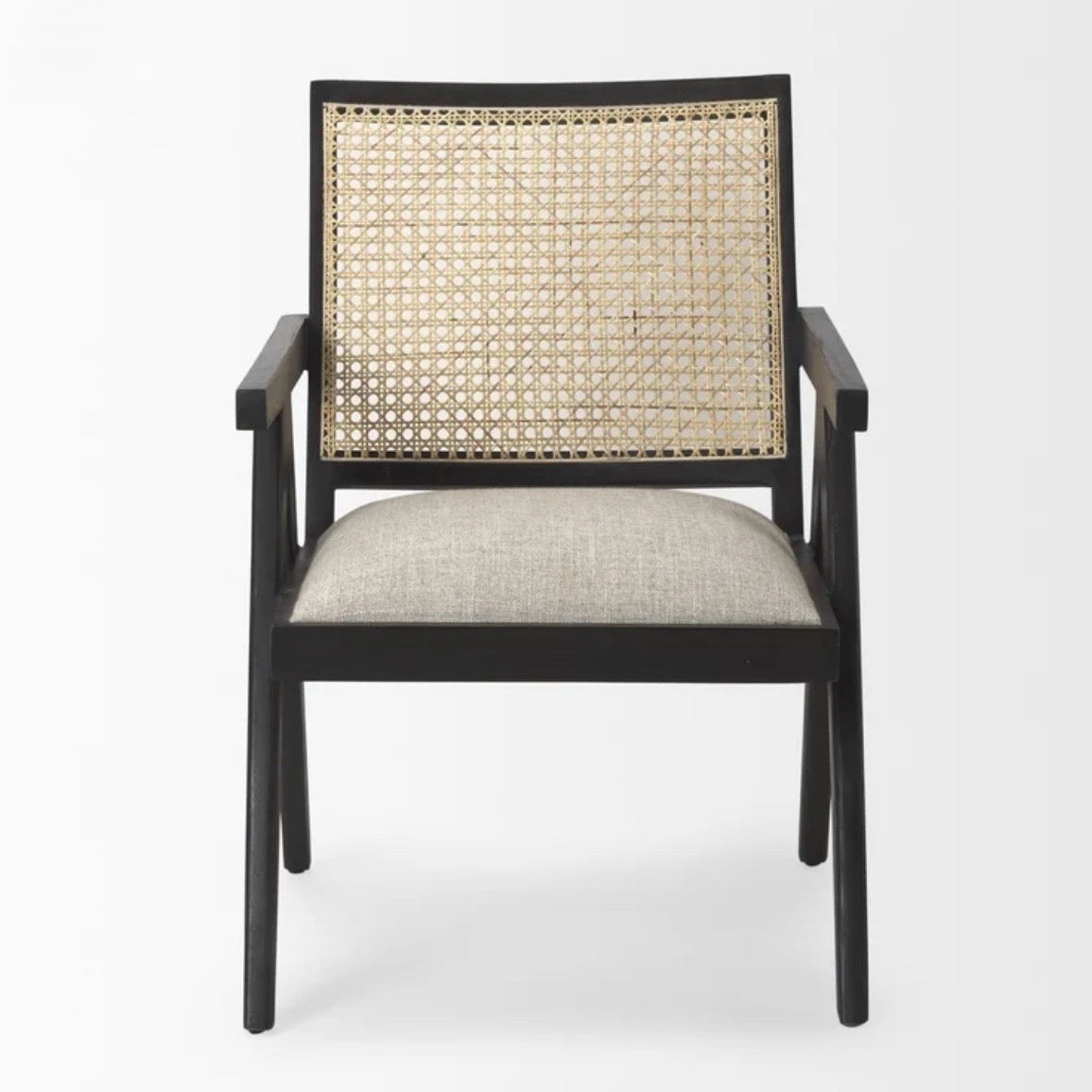 NEW Donna Cane-Back Accent Chair, 21.7"L x 27.5"W x 32"H