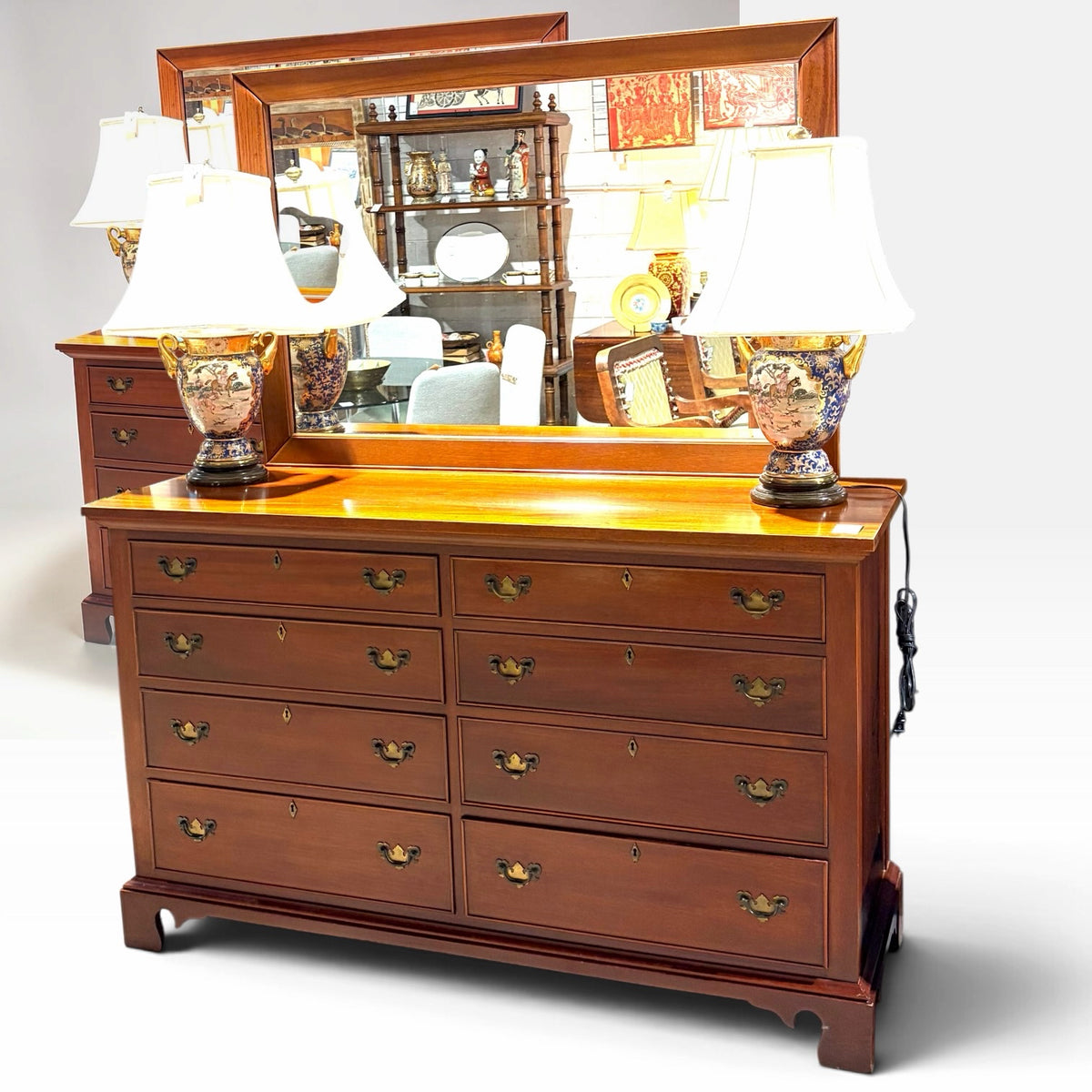 VTG Craftique Solid Mahogany Dresser 58"Wx20.25"Dx65"H