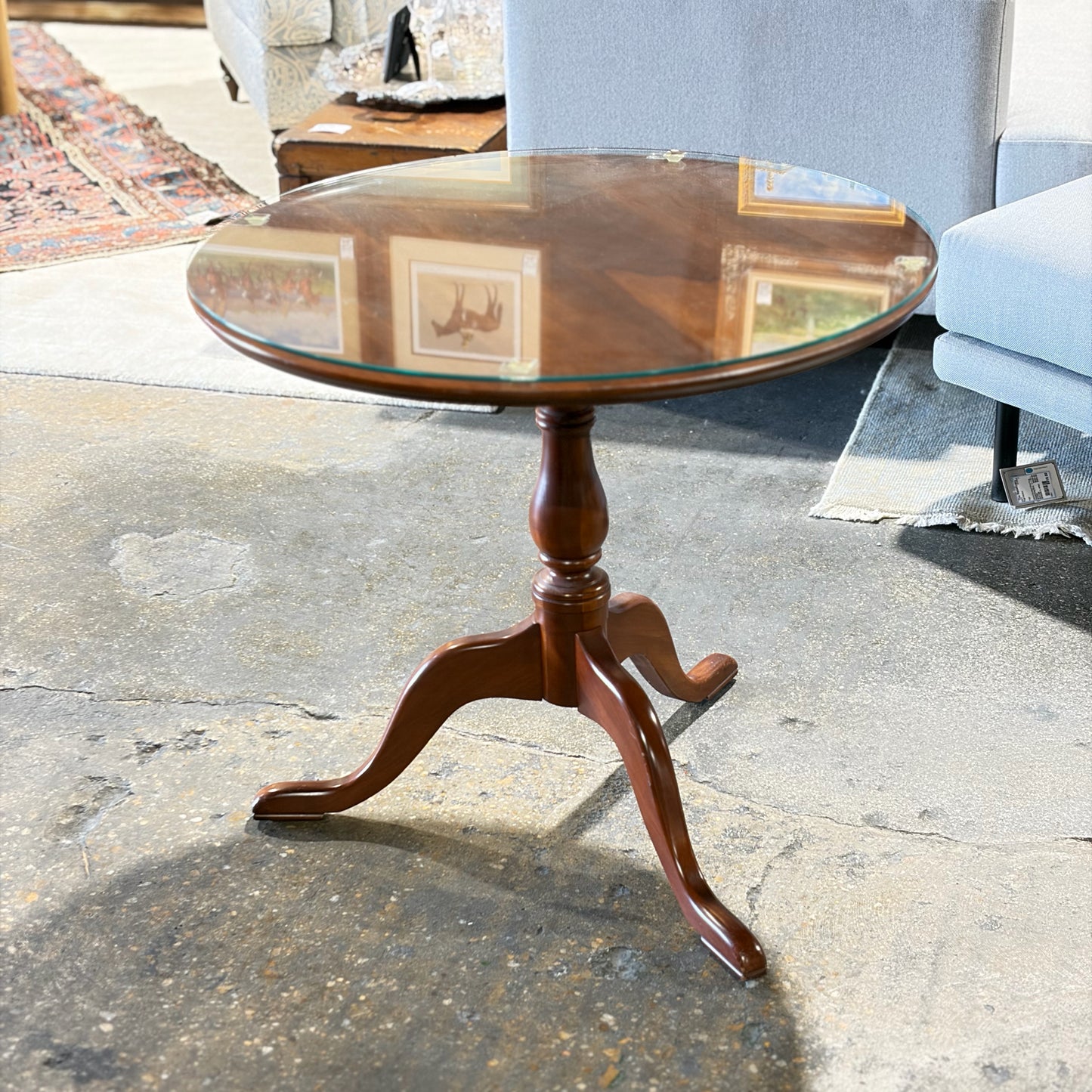 Harden "Bench Made" Tea Table, Glass Top Available, 29"W x 26.5"H