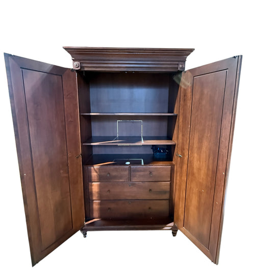 Durham Furniture Saville Row armoire, 45"W x 25"D x 79"H