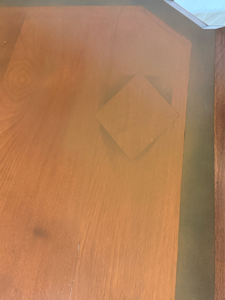 Antique Desk, c. 1870s, walnut, cameos/carving, 48.5"L x 26.5"W x 30"H