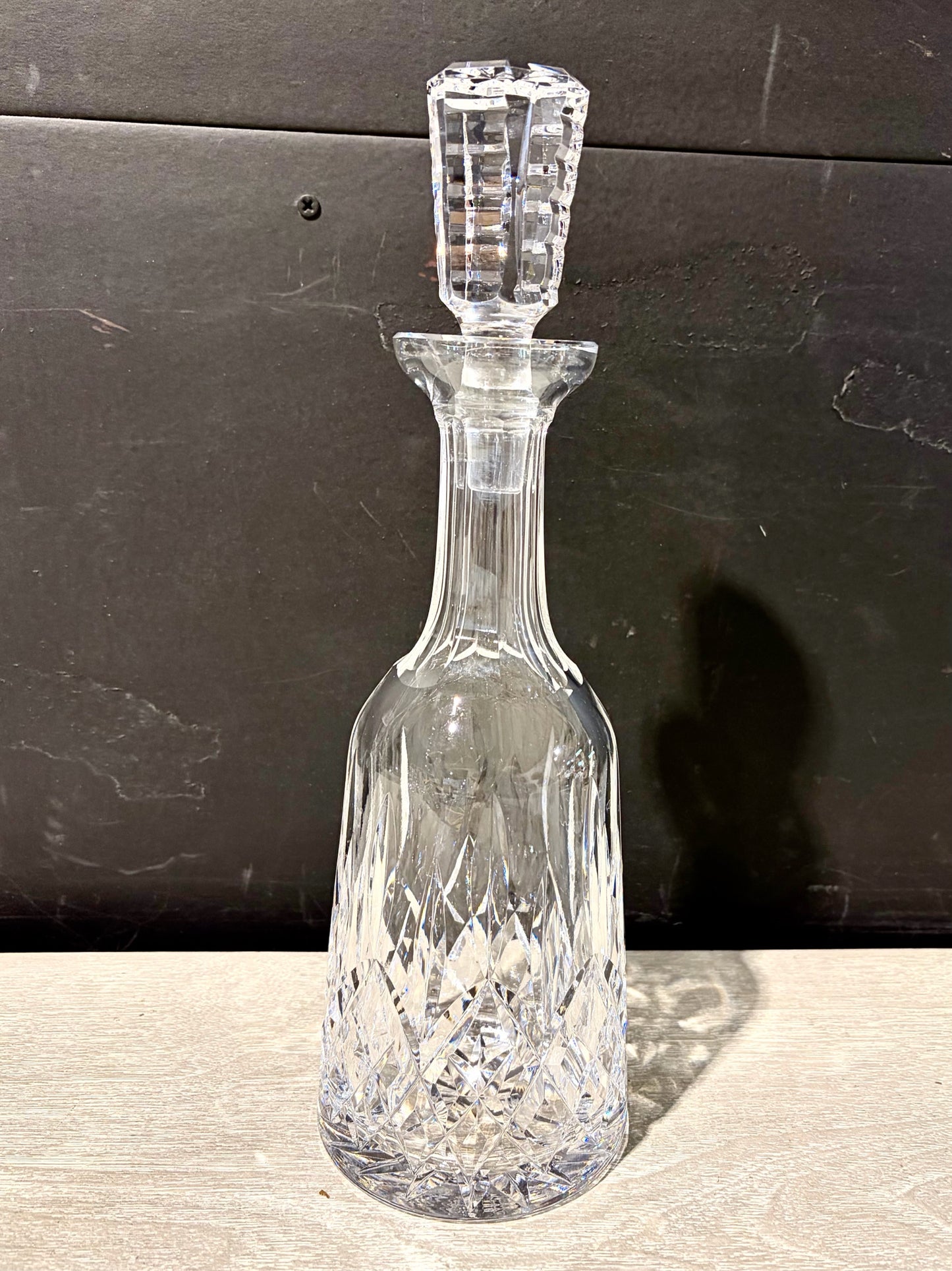 VTG Waterford Crystal Lismore Wine Decanter, 4"Dia x 13"H