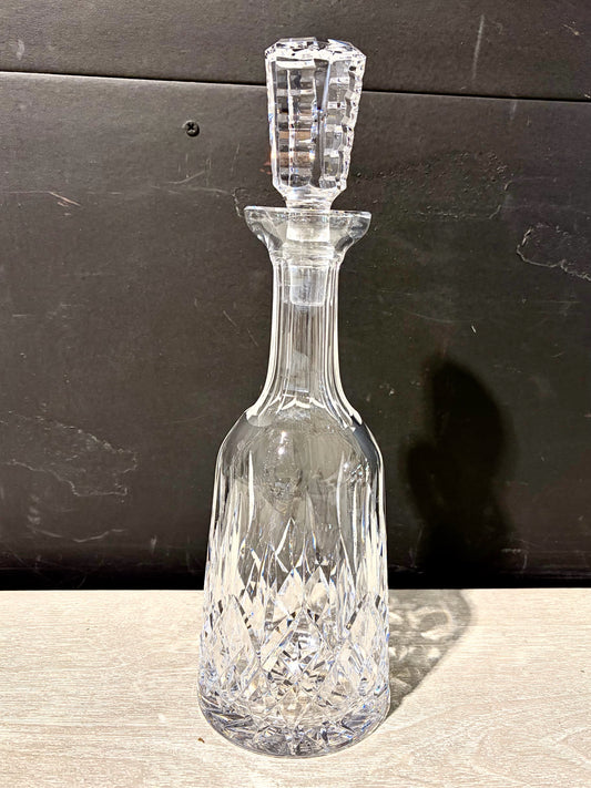 VTG Waterford Crystal Lismore Wine Decanter, 4"Dia x 13"H