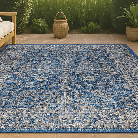 NEW Palazzo Vine & Boarder In/outdoor Rug, 9' x 12'