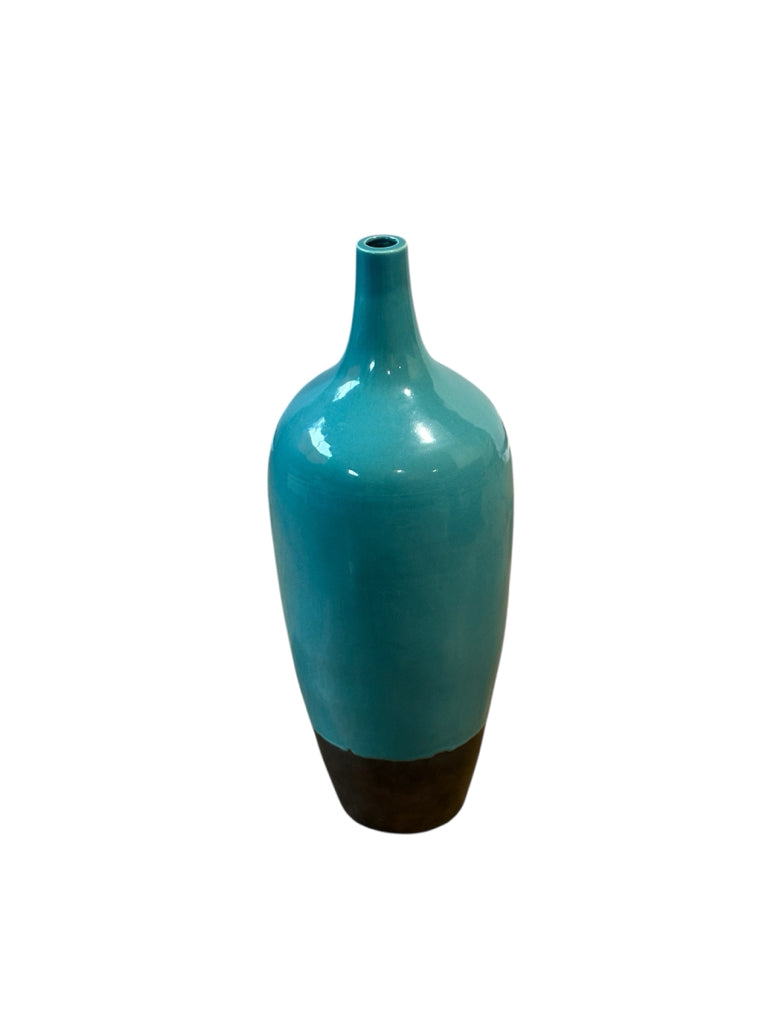 XL vase, turquoise/black, 9"W x 9"D x 26"H