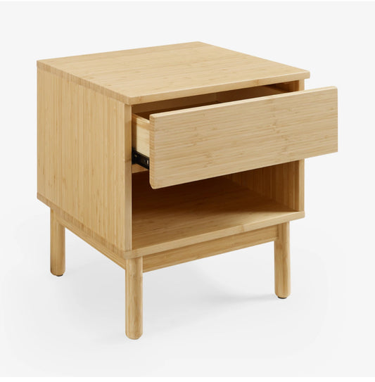 NEW Chloe nightstand, bamboo, 18"W x 19"D x 22H