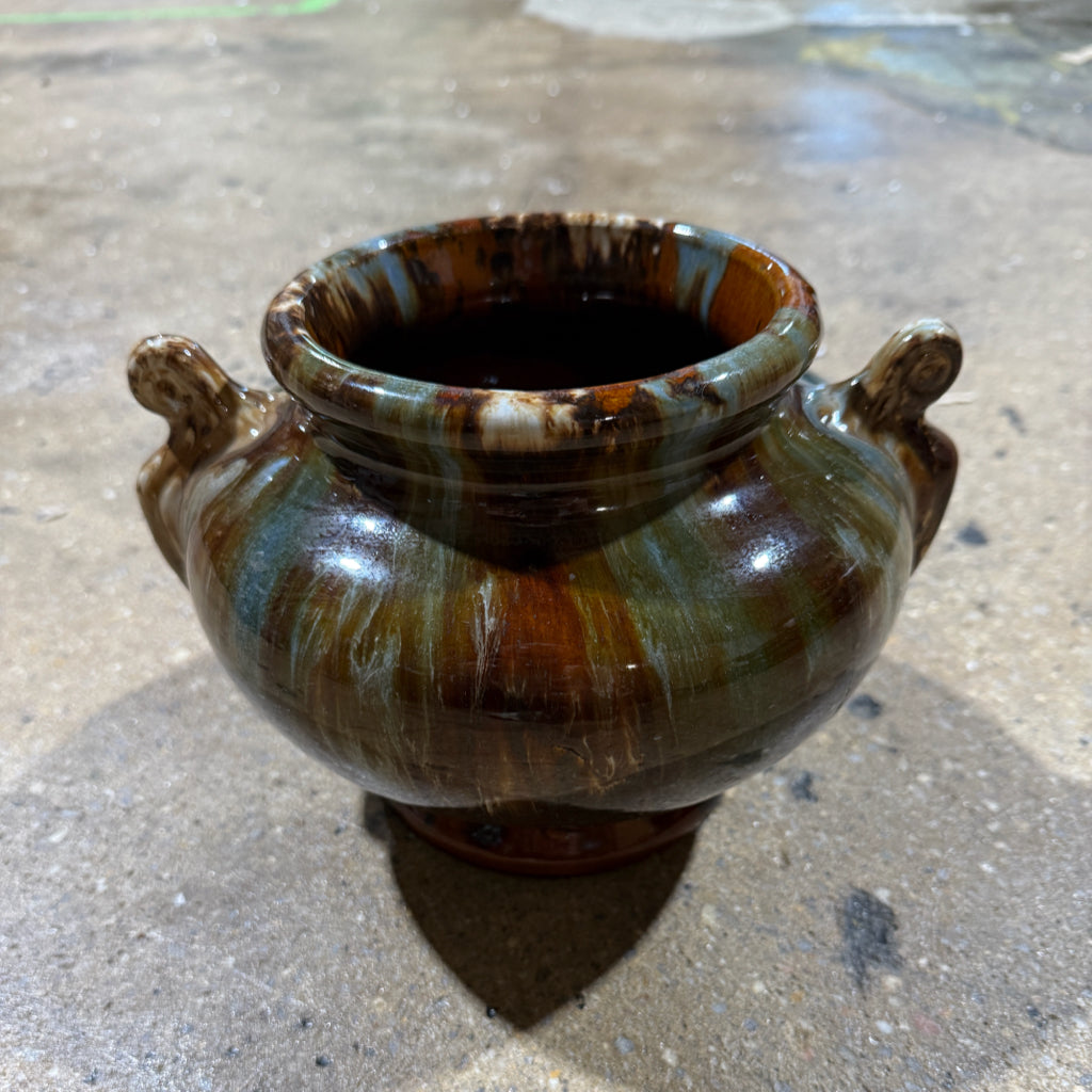 Vintage Brush McCoy Pottery Onyx JardiniÃ¨re, Drip Glaze