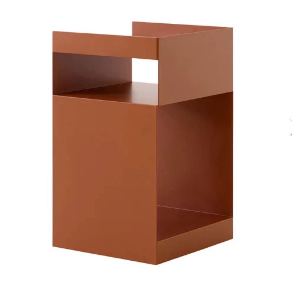Rotate Trolley Storage Table, Terracotta, 13.8"W x 13.8"D x 23.25"H
