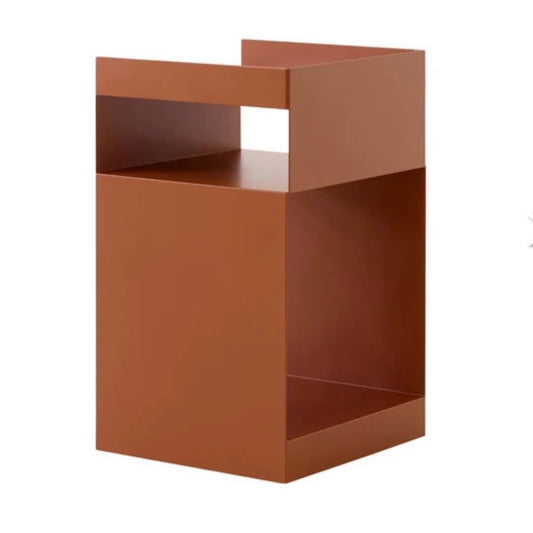 Rotate Trolley Storage Table, Terracotta, 13.8"W x 13.8"D x 23.25"H