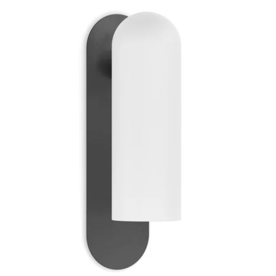 Schwung Odyssey Wall Sconce, Black Gunmetal, 4.25"W x 5.5"D x 15"H