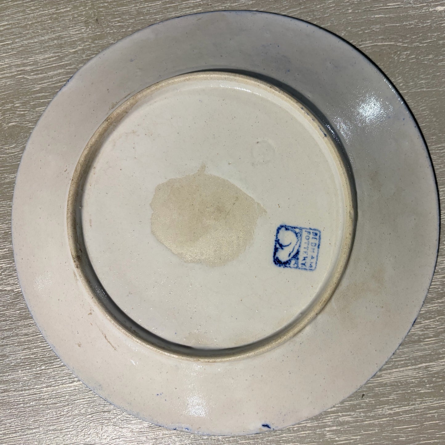 Vintage Dedham Pottery Crab Plate, 8.5"Dia x 1"D