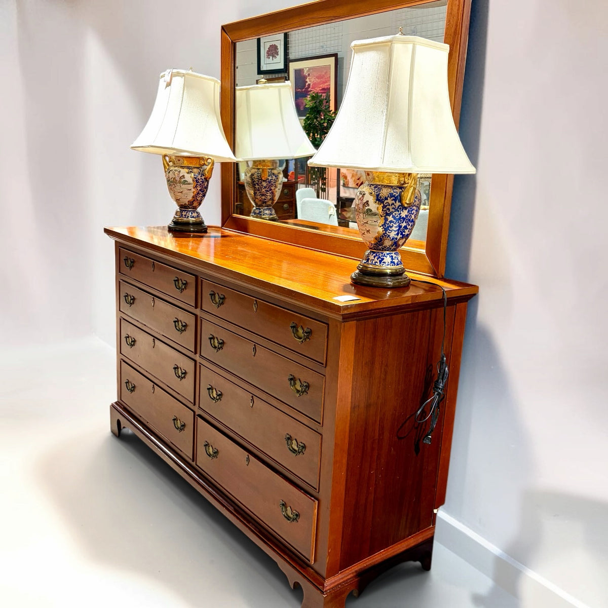 VTG Craftique Solid Mahogany Dresser 58"Wx20.25"Dx65"H