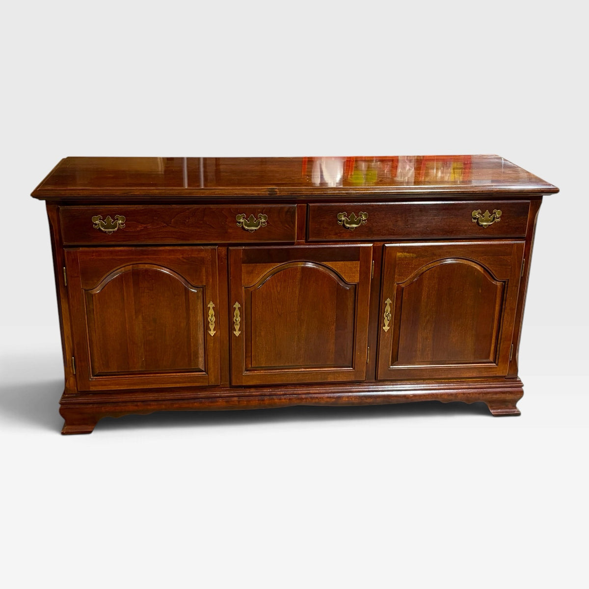 VTG Cherry 3 Door Buffet, 62"W x 19.5"D x 32"H