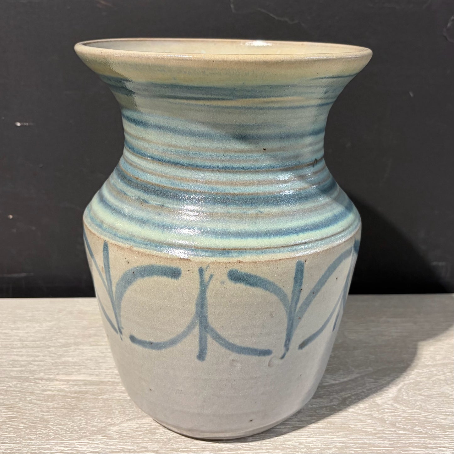 Hand Crafted Stoneware Pottery Vase, 7"W x 7"D x 9.25"H