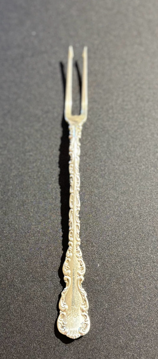 Gorham Strasbourg Pickle Fork, mono,  6" L x .5" W x .5"H