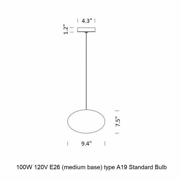 NEW NEMO Maga Pendant Light,9.4"W x 7.5"D x59"L
