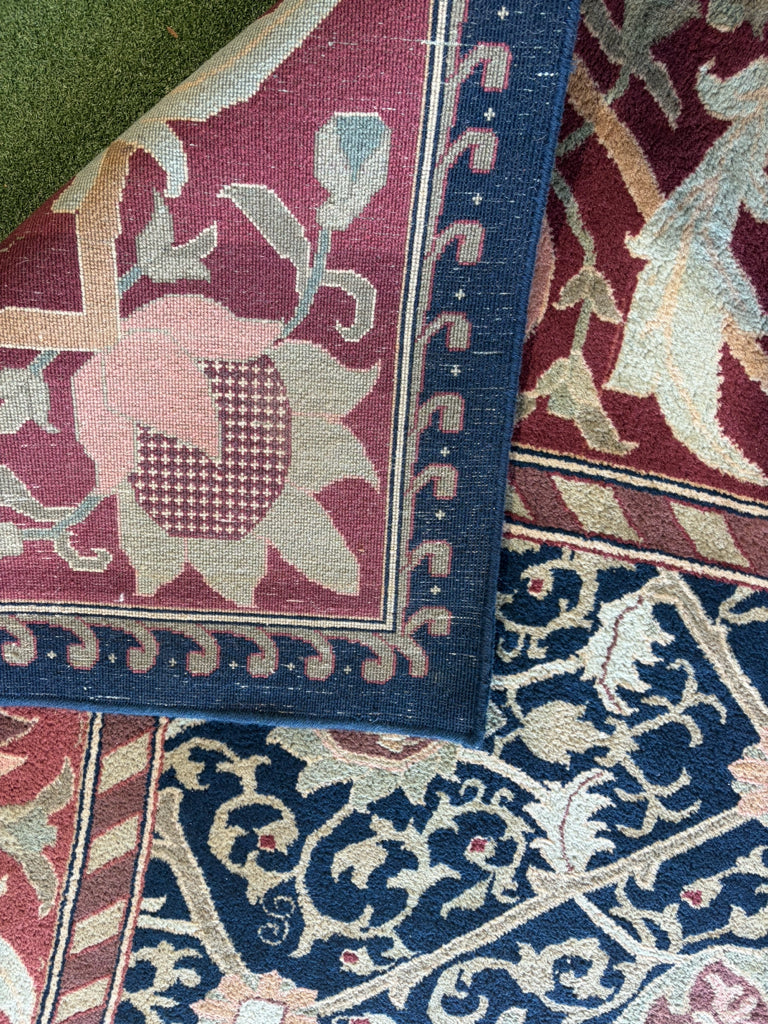 Persian Tabriz style rug, red/navy/cream, 18' x 12'