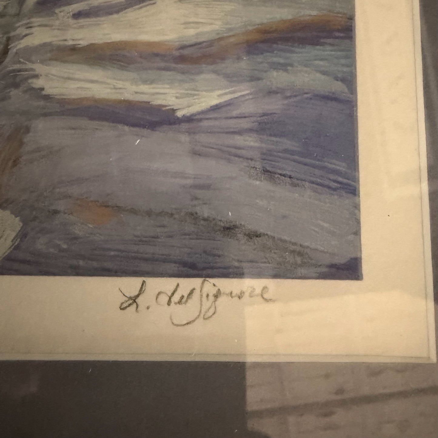 Limited Serigraph 34/50 print "L'Etang" by Littorio Del Signore 17"W x 20"H